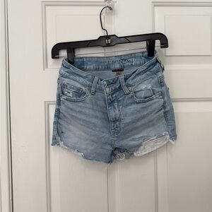 American Eagle Outfitters Women's Faded Blue Jean Shorts
